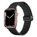 For Apple Watch SE 2023 44mm Water Ripple Magnetic Folding Buckle Watch Band, Style: Bold Version...