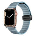 For Apple Watch Series 7 41mm Water Ripple Magnetic Folding Buckle Watch Band, Style: Bold Versio...
