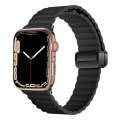 For Apple Watch Series 6 44mm Water Ripple Magnetic Folding Buckle Watch Band, Style: Bold Versio...