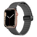 For Apple Watch Series 4 44mm Water Ripple Magnetic Folding Buckle Watch Band, Style: Bold Versio...