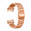 For Samsung Galaxy Watch 6 Quick Release Button Three-bead Stainless Steel Watch Band(Rose Gold)