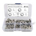 A7748 200pcs / Set 304 Stainless Steel Flat Washers Set(Silver)