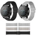 22mm Universal Dual Press Buckle Five-bead Stainless Steel Watch Band(Black)