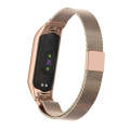 For Xiaomi Mi Band 5 Milano Solid Color Magnetic Stainless Steel Watch Band(Bronze Gold)