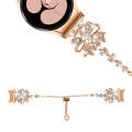 For Samsung Galaxy Watch6 / 6 Classic Bowknot Glitter Diamond Bracelet Watch Band(Rose Gold)