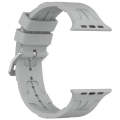 For Apple Watch SE 2023 40mm H Texture Silicone Ladder Buckle Watch Band(Grey)