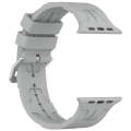 For Apple Watch Series 4 40mm H Texture Silicone Ladder Buckle Watch Band(Grey)