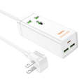 hoco AC9 Talent PD30W Type-C+2USB Ports with 1 Socket Desktop Charger, Cable Length: 1.5m, US Plu...