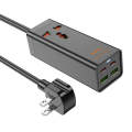 hoco AC10 Barry PD65W 2Type-C+2USB Ports with 1 Socket Desktop Charger, Cable Length: 1.5m, US Pl...
