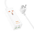 hoco AC10A Barry PD65W 2Type-C+2USB Ports with 1 Socket Desktop Charger, Cable Length: 1.5m, EU P...