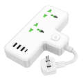 hoco AC11 Voyage 2-position Expansion Socket with USB-C+3USB Ports, Cable Length: 8.5cm, US Plug(...