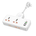 hoco AC12 Reise 2-position Expansion Socket with PD30W+3USB Ports, Cable Length: 8.5cm, US Plug(W...