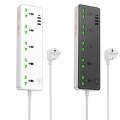 hoco AC13A Talento 5-position Socket with USB-C+3USB Ports, Cable Length: 1.5m, EU Plug(White)