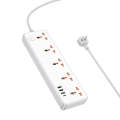 hoco AC14 Rico 5-position Socket with PD30W+3USB Ports, Cable Length: 1.5m, US Plug(White)
