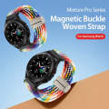 DUX DUCIS Mixture Pro Series Magnetic Buckle Nylon Braid Watch Band, Size:20mm(Rainbow)