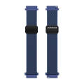 DUX DUCIS Mixture Pro Series Magnetic Buckle Nylon Braid Watch Band, Size:22mm(Storm Blue)