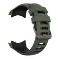 For Garmin Instinct 2X Two Color Silicone Watch Band(Army Green Black)
