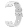 For Samsung Galaxy Watch 6 / 6 Classic Colorful Buckle Silicone Watch Band(White)