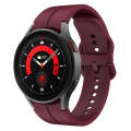 For Samsung Galaxy Watch 6 / 6 Classic Colorful Buckle Silicone Watch Band(Wine Red)