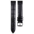 For Garmin Fenix 7S 20mm  Bamboo Joint Texture Genuine Leather Watch Band(Bamboo Black)