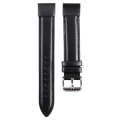 For Garmin Fenix 7X 26mm Plain Weave Genuine Leather Watch Band(Black)