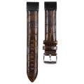 For Garmin Fenix 7X 26mm Plain Weave Genuine Leather Watch Band(Bamboo Brown)