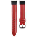 For Garmin Fenix 7 22mm Bamboo Joint Texture Genuine Leather Watch Band(Red)