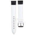 For Garmin Fenix 7 22mm Bamboo Joint Texture Genuine Leather Watch Band(White)