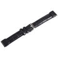 For Garmin Fenix 7S 20mm  Plain Weave Genuine Leather Watch Band(Bamboo Black)