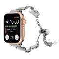 For Apple Watch SE 2023 44mm Shell Metal Chain Bracelet Watch Band(Black)