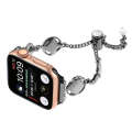 For Apple Watch SE 2023 44mm Shell Metal Chain Bracelet Watch Band(Black)