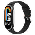 For Xiaomi Mi Band 8 Nylon Canvas Watch Band(Black)