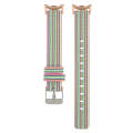 For Xiaomi Mi Band 8 Nylon Canvas Watch Band(Colorful Stripe)