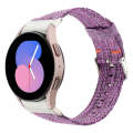 For Samsung Galaxy Watch6/6 Classic/5/5 Pro Nylon Canvas Watch Band(Purple)