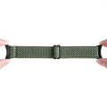 For Google Pixel Watch 2 / Pixel Watch 20mm Wave Braided Nylon Watch Band(Army Green)