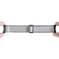 For Google Pixel Watch 2 / Pixel Watch 20mm Wave Braided Nylon Watch Band(White Black)