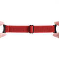 For Google Pixel Watch 2 / Pixel Watch 20mm Wave Braided Nylon Watch Band(Red)