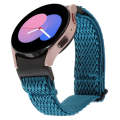 For Samsung Galaxy Watch6/6 Classic/5/5 Pro Wave Braided Nylon Watch Band(Stone Blue)