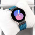 For Samsung Galaxy Watch6/6 Classic/5/5 Pro Wave Braided Nylon Watch Band(Stone Blue)