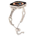 For Apple Watch Ultra 49mm Twist Metal Bracelet Chain Watch Band(Starlight)