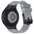 For Samsung Galaxy watch 4 / 5 / 6 AP Series Liquid Silicone Watch Band(Black Grey)