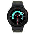 For Samsung Galaxy watch 4 / 5 / 6 AP Series Liquid Silicone Watch Band(Black Green)
