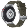 For Samsung Galaxy watch 4 / 5 / 6 AP Series Liquid Silicone Watch Band(Silver Green)