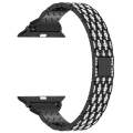 For Apple Watch SE 2022 40mm Devil Eye Diamond Bracelet Metal Watch Band(Black)
