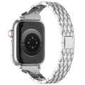 For Apple Watch Series 2 42mm Devil Eye Diamond Bracelet Metal Watch Band(Silver)