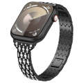 For Apple Watch 42mm Devil Eye Diamond Bracelet Metal Watch Band(Black)