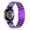 For Samsung Galaxy Watch6 / 6 Classic Flat Head Three-bead Stainless Steel Watch Band(Colorful)