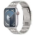 For Apple Watch Series 9 45mm Tortoise Buckle Titanium Steel Watch Band(Silver)