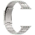 For Apple Watch Series 9 41mm Tortoise Buckle Titanium Steel Watch Band(Silver)