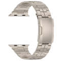 For Apple Watch Series 6 44mm Tortoise Buckle Titanium Steel Watch Band(Starlight)
